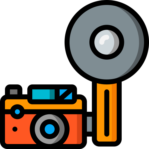 vecchia macchina fotografica Basic Miscellany Lineal Color icona