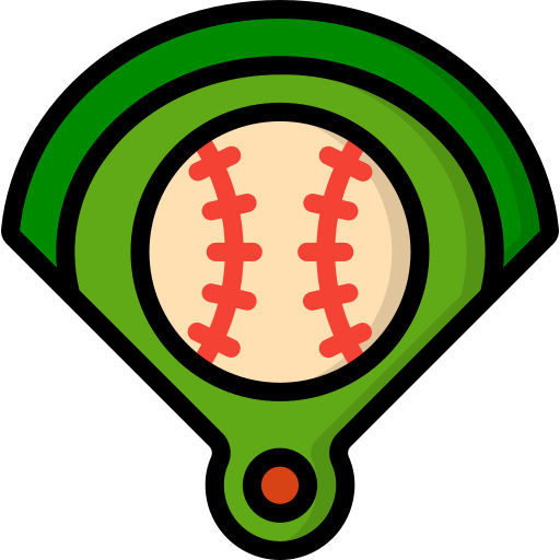 Baseball field Basic Miscellany Lineal Color icon