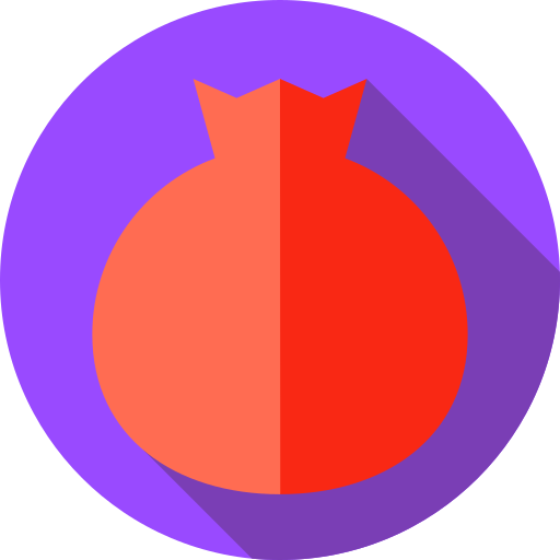 granaatappel Flat Circular Flat icoon
