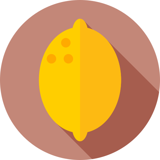 레몬 Flat Circular Flat icon