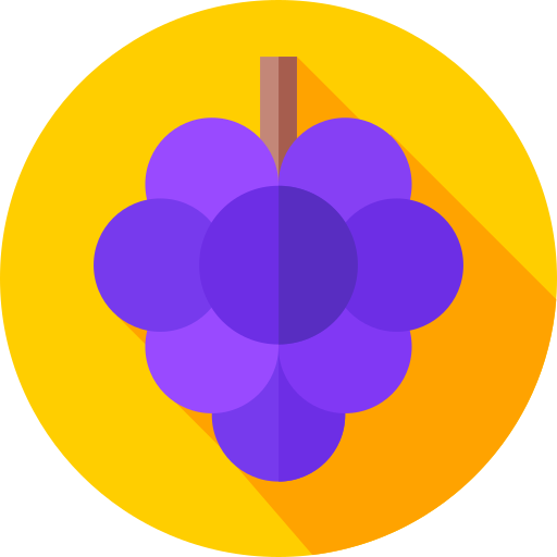 Grapes Flat Circular Flat icon