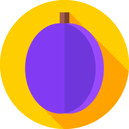 Śliwka Flat Circular Flat ikona