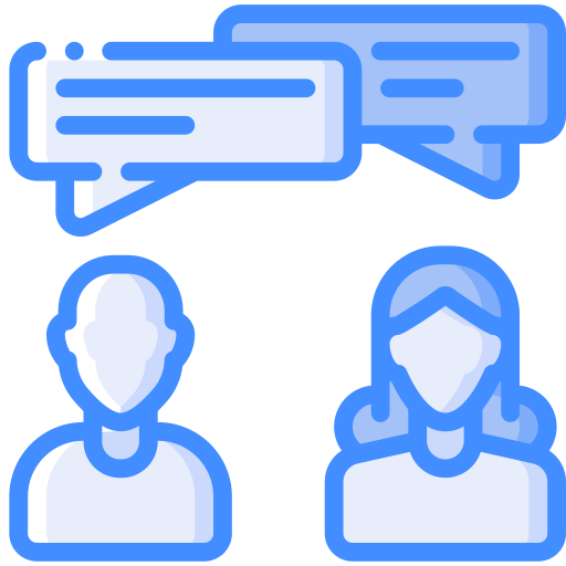 konversation Basic Miscellany Blue icon