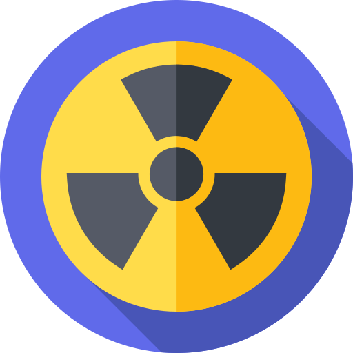 Знак радиации Flat Circular Flat иконка