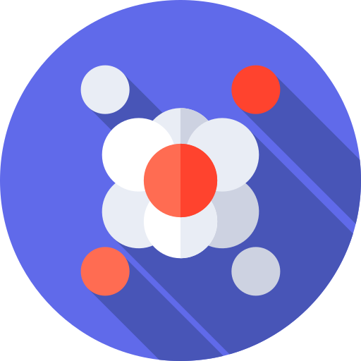 분자 Flat Circular Flat icon
