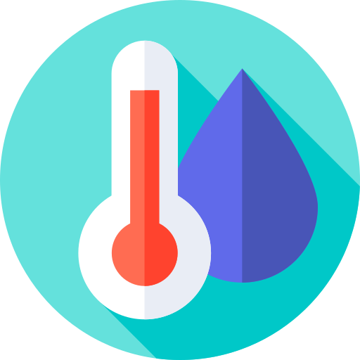 Hot water Flat Circular Flat icon
