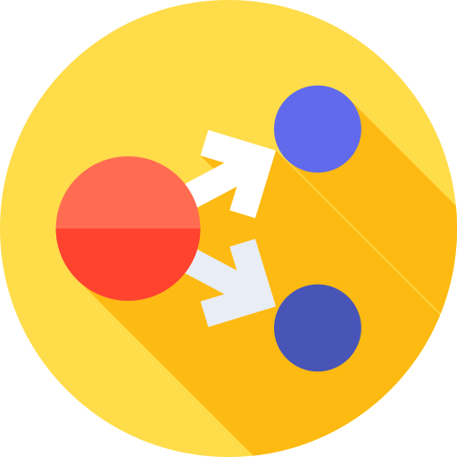 分裂 Flat Circular Flat icon