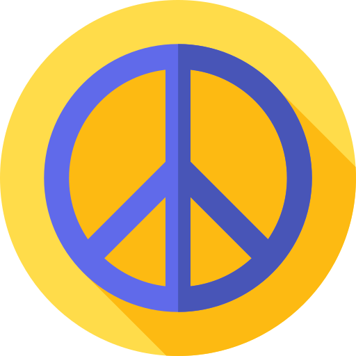 symbole de la paix Flat Circular Flat Icône