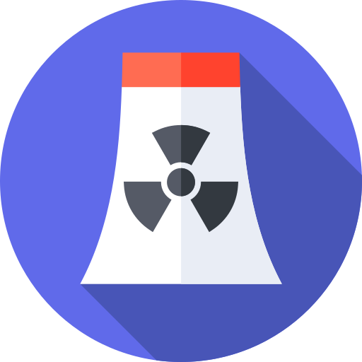 planta nuclear Flat Circular Flat icono