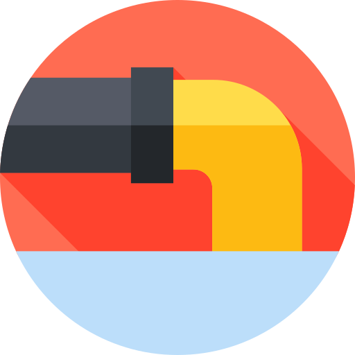 폐수 Flat Circular Flat icon