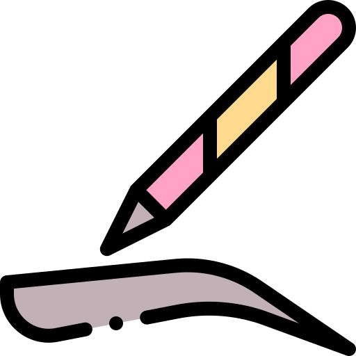 lápis de sobrancelha Detailed Rounded Lineal color Ícone