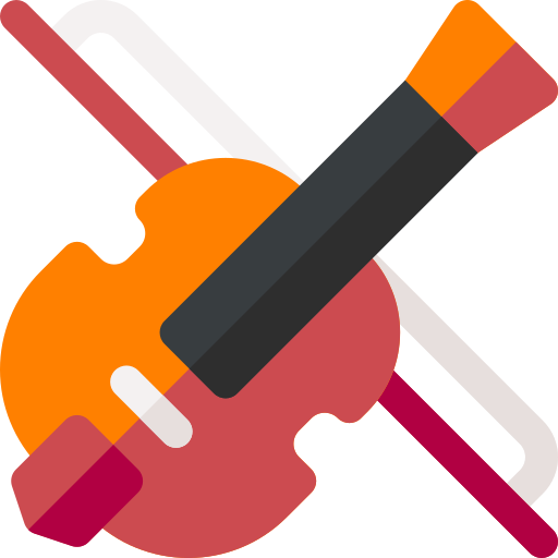violín Basic Rounded Flat icono