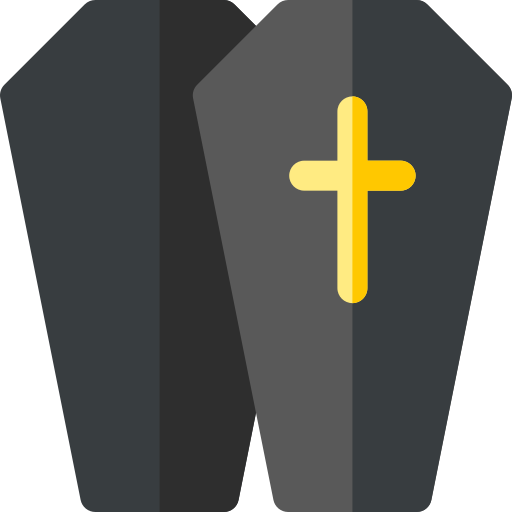 ataúd Basic Rounded Flat icono