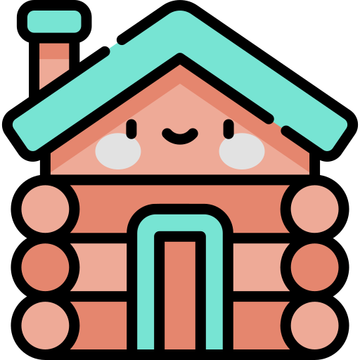 cabina Kawaii Lineal color icono
