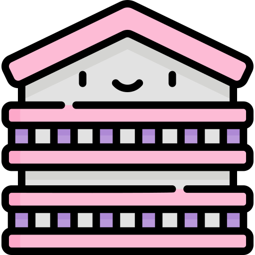 domek dla lalek Kawaii Lineal color ikona