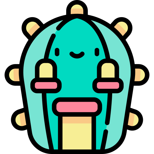 cactus Kawaii Lineal color icono