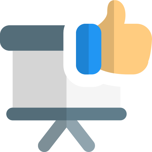 Thumbs up Pixel Perfect Flat icon