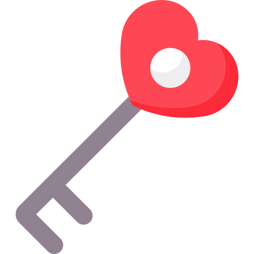 klucz miłości Generic Flat ikona