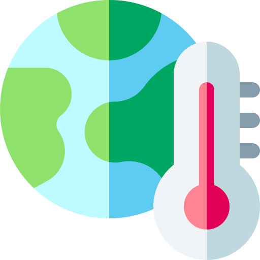 calentamiento global Basic Rounded Flat icono