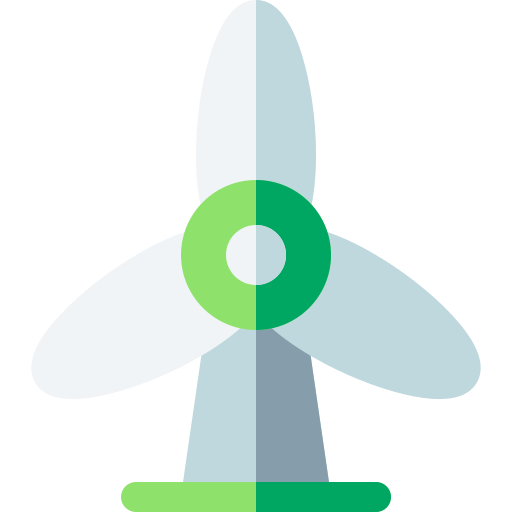 energía eólica Basic Rounded Flat icono