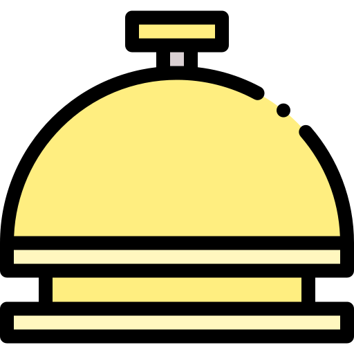 Hotel bell Detailed Rounded Lineal color icon