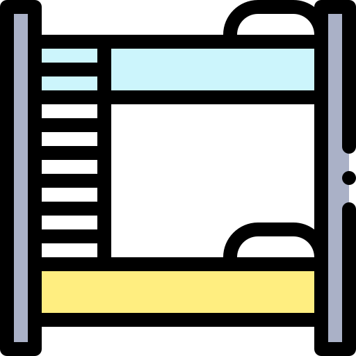 Łóżko piętrowe Detailed Rounded Lineal color ikona