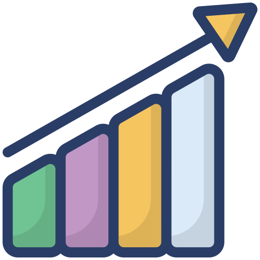 tabla de crecimiento Generic Outline Color icono