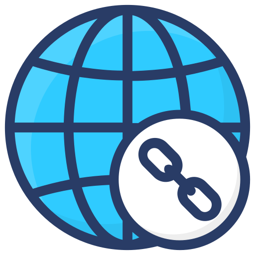 Global link Generic Outline Color icon