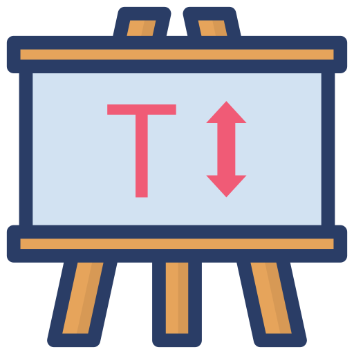 herramienta de texto Generic Outline Color icono