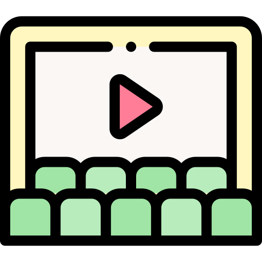 Cinema Detailed Rounded Lineal color icon
