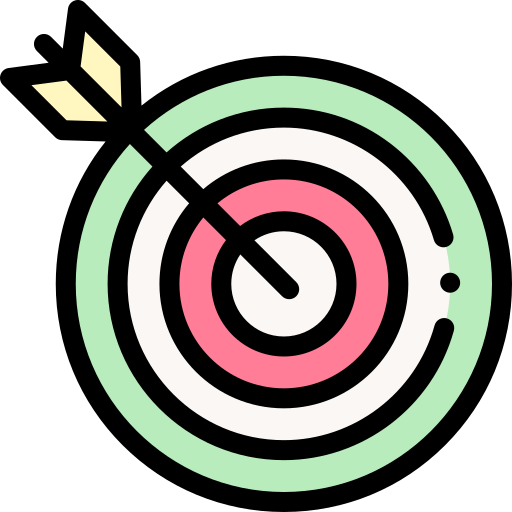 目標 Detailed Rounded Lineal color icon