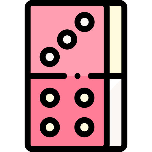 domino Detailed Rounded Lineal color Icône