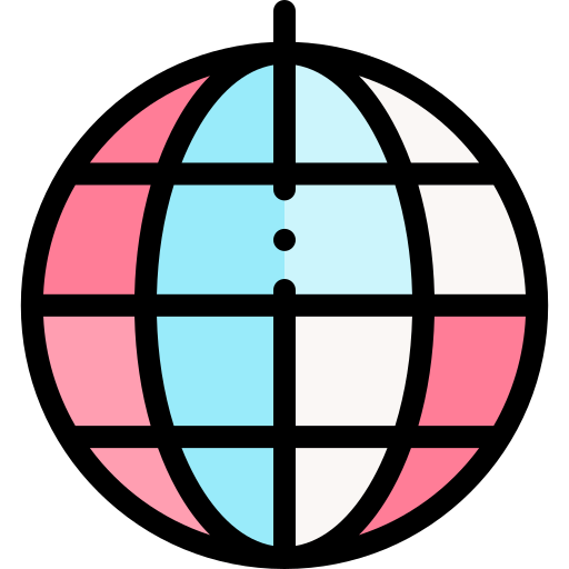 kula dyskotekowa Detailed Rounded Lineal color ikona