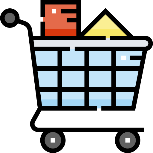 Cart Detailed Straight Lineal color icon