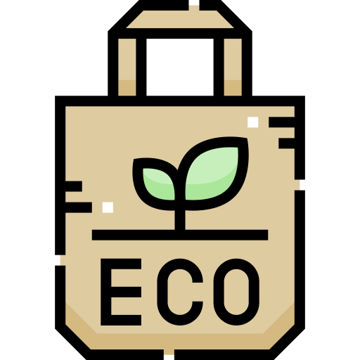 ekologiczna torba Detailed Straight Lineal color ikona