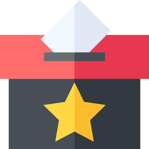 Ballot box Basic Straight Flat icon