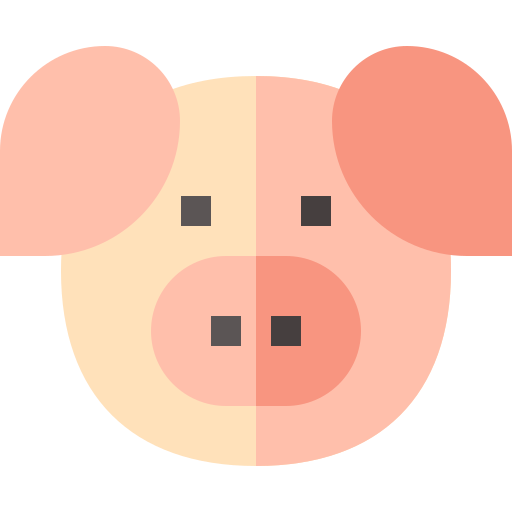豚 Basic Straight Flat icon