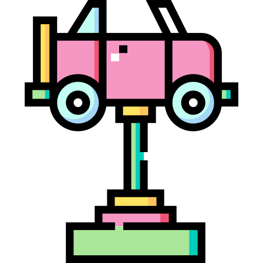 coche de juguete Detailed Straight Lineal color icono