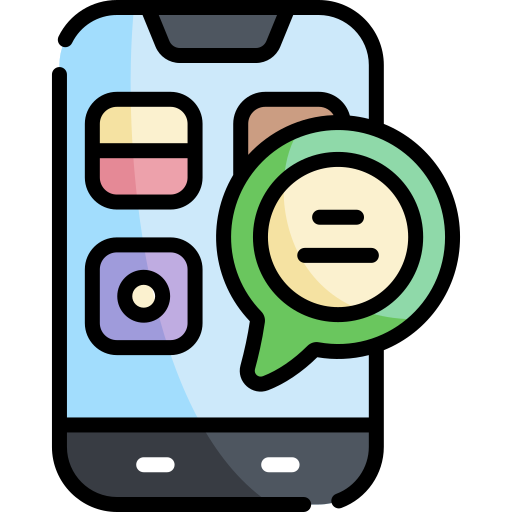 smartphone Kawaii Lineal color icono