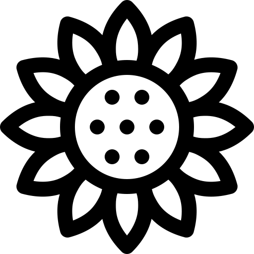 tournesol Basic Rounded Lineal Icône