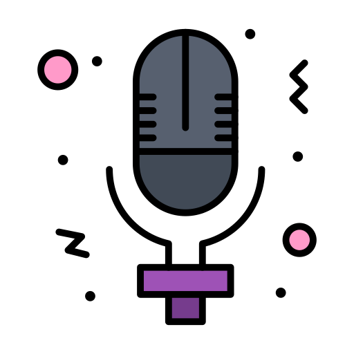 Microphone Flatart Icons Lineal Color icon