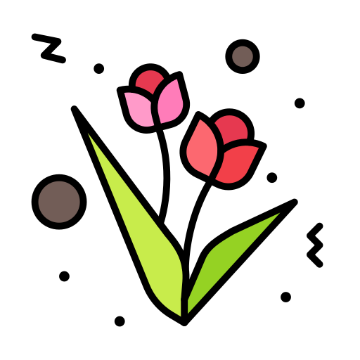 tulipan Flatart Icons Lineal Color ikona