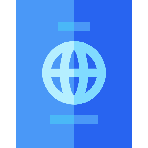 paspoort Basic Straight Flat icoon
