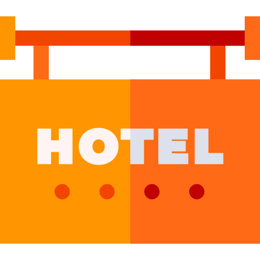 hotel Basic Straight Flat icoon