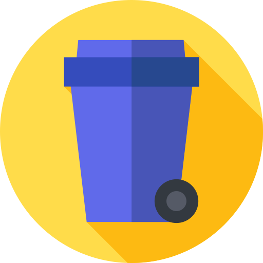 Trash bin Flat Circular Flat icon
