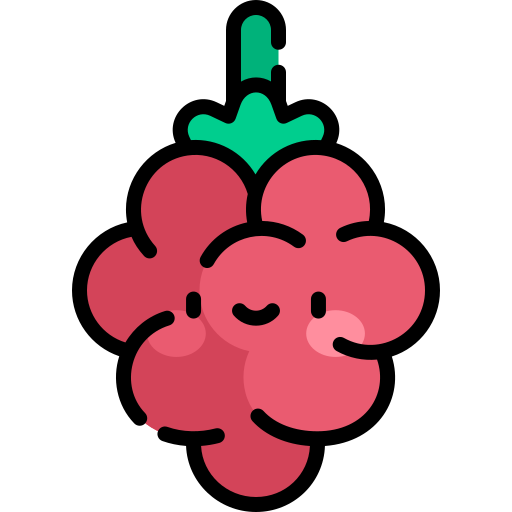 Raspberry Kawaii Lineal color icon