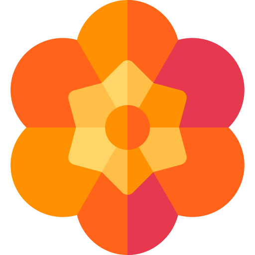 oranje fresia Basic Rounded Flat icoon
