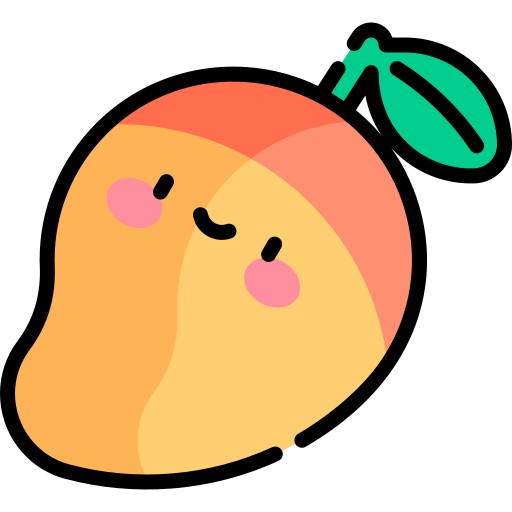 манго Kawaii Lineal color иконка