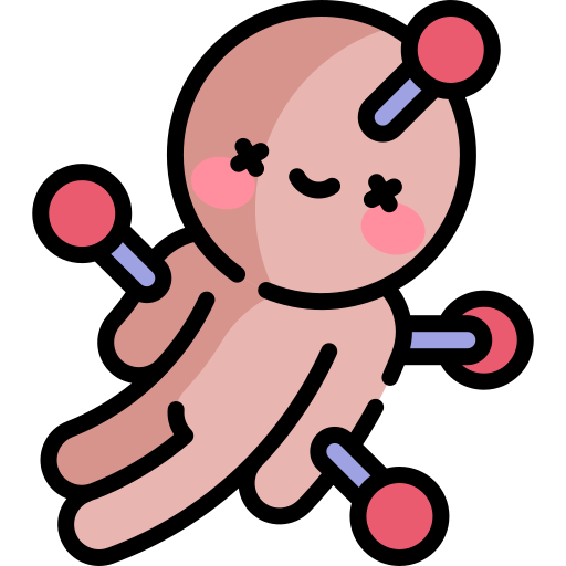 ブードゥー教 Kawaii Lineal color icon