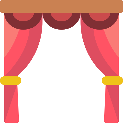 Curtains Basic Miscellany Flat icon